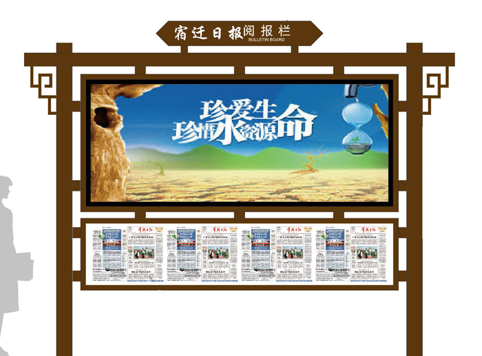 灯箱式阅报栏YBL-206